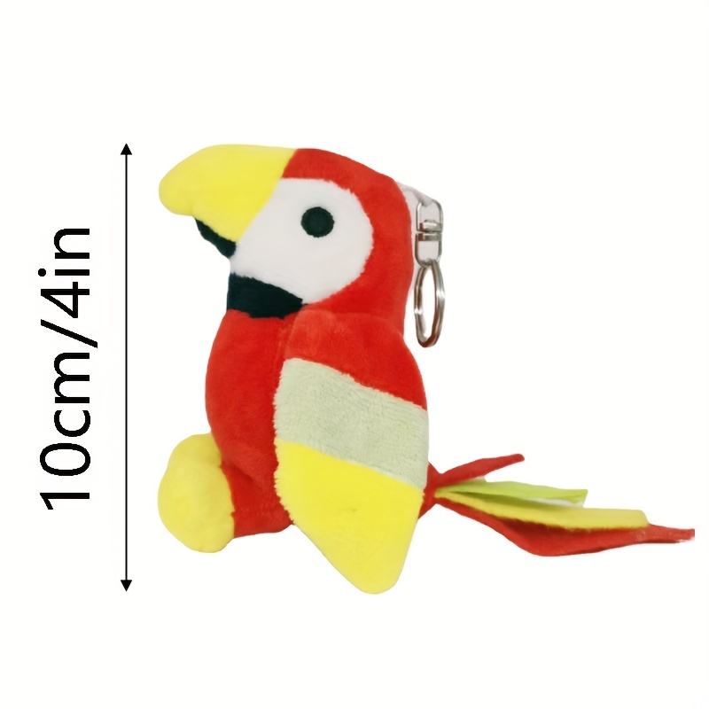 Jouet en peluche de perroquet de simulation de 4 pouces / 10 cm, cadeau de  panier de