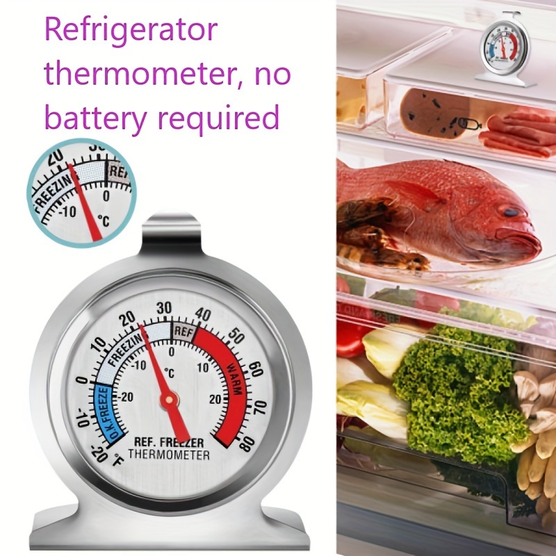 1/2pcs, Refrigerator Thermometers, Mechanical Refrigerators Without  Electricity, Gauge Freezer Thermometer, Thermometers For Freezers,  Thermometers Fo
