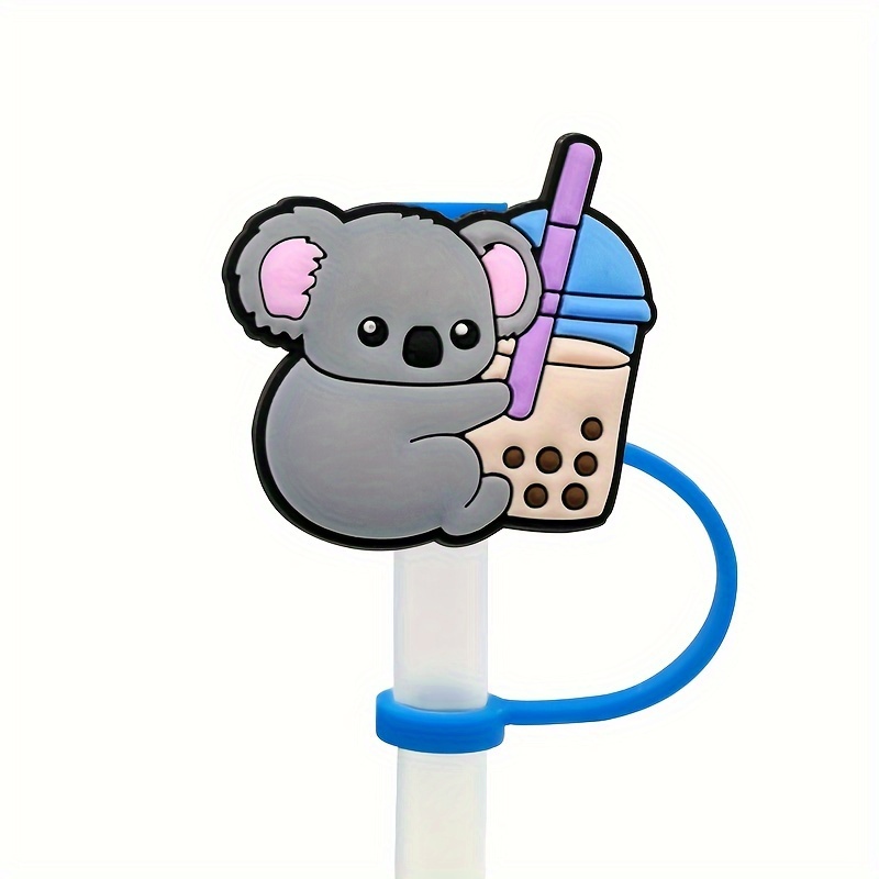 Dustproof Silicone Straw Cover For Straws, Reusable Cute Cartoon Drinking  Straw Plugs For Tumbler Straw - Temu