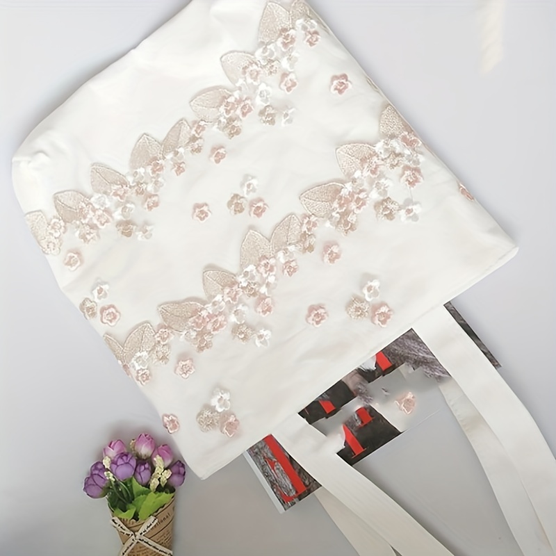 Flower Lace Tote Bag Eco Shoulder Handbag School Shopping