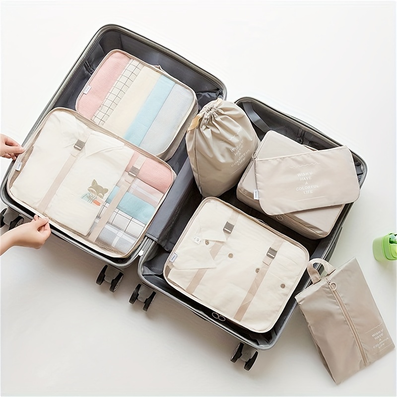 7pcs Travel storage bags, luggage, underwear, organizing bags