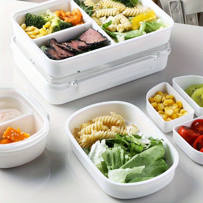 Microwaveable And Refrigerable Plastic Double layer Lunch - Temu