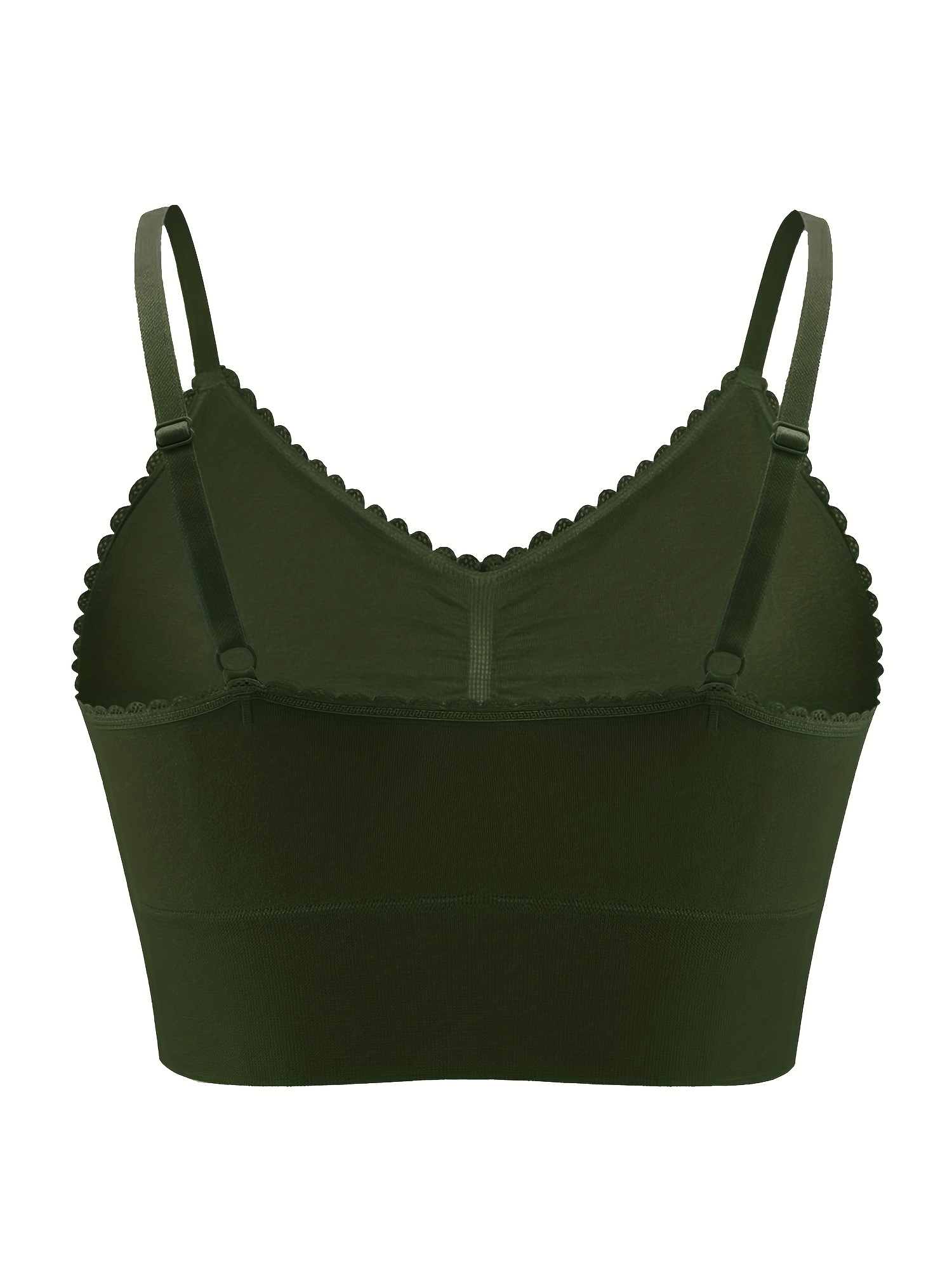 Plus Size Vest Bras for Fat Women Large Breast Lace Minimizer Bra Ladies  Wireless Full Cup Bra Bralette (Color : Green, Size : 100/44E)