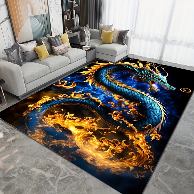人中の龍” スケボー ポップカルチャー ドラゴン カーペット ラグ