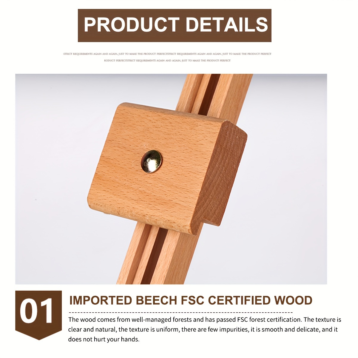 Solid Color Wooden Easel Simple Multi purpose Desktop - Temu