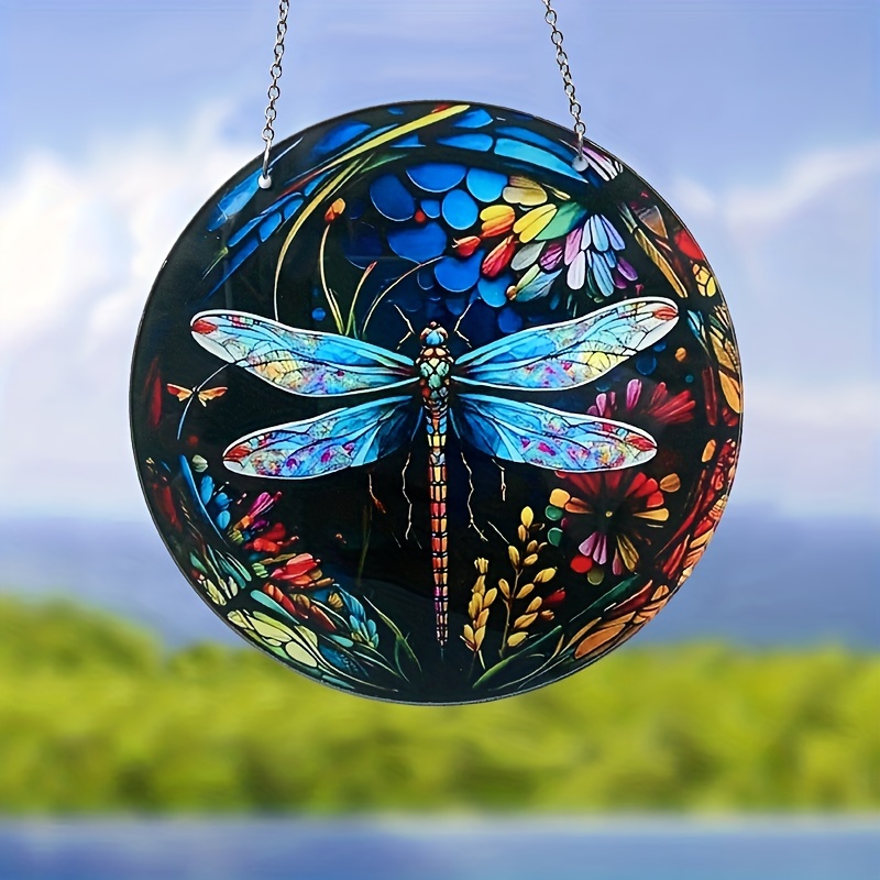 Acrylic Suncatcher Decor Dragonfly Gift Plant Lovers - Temu