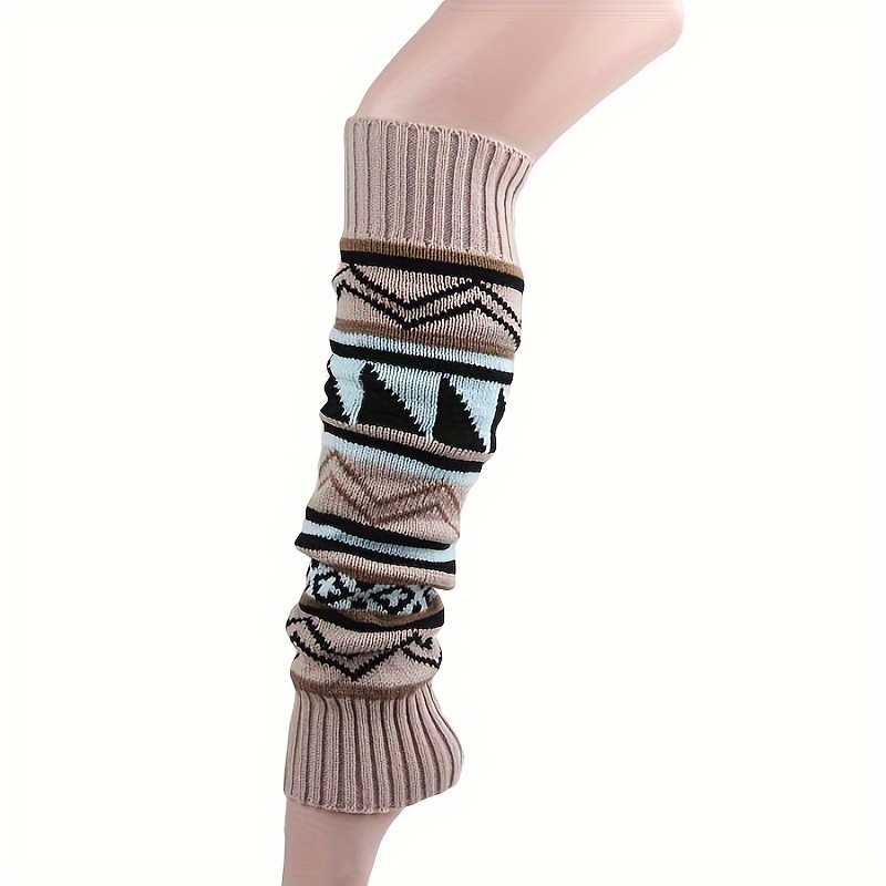 New Women Winter Camouflage Boho Wool Socks Leg Warmers Knitted Foot Cover  Socks