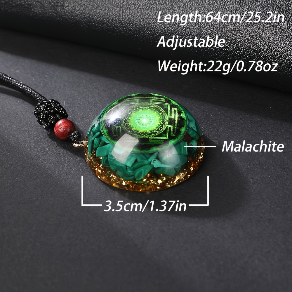 Natural Stone Chakras Orgonite Pendant Necklace Jewelry - Temu Philippines