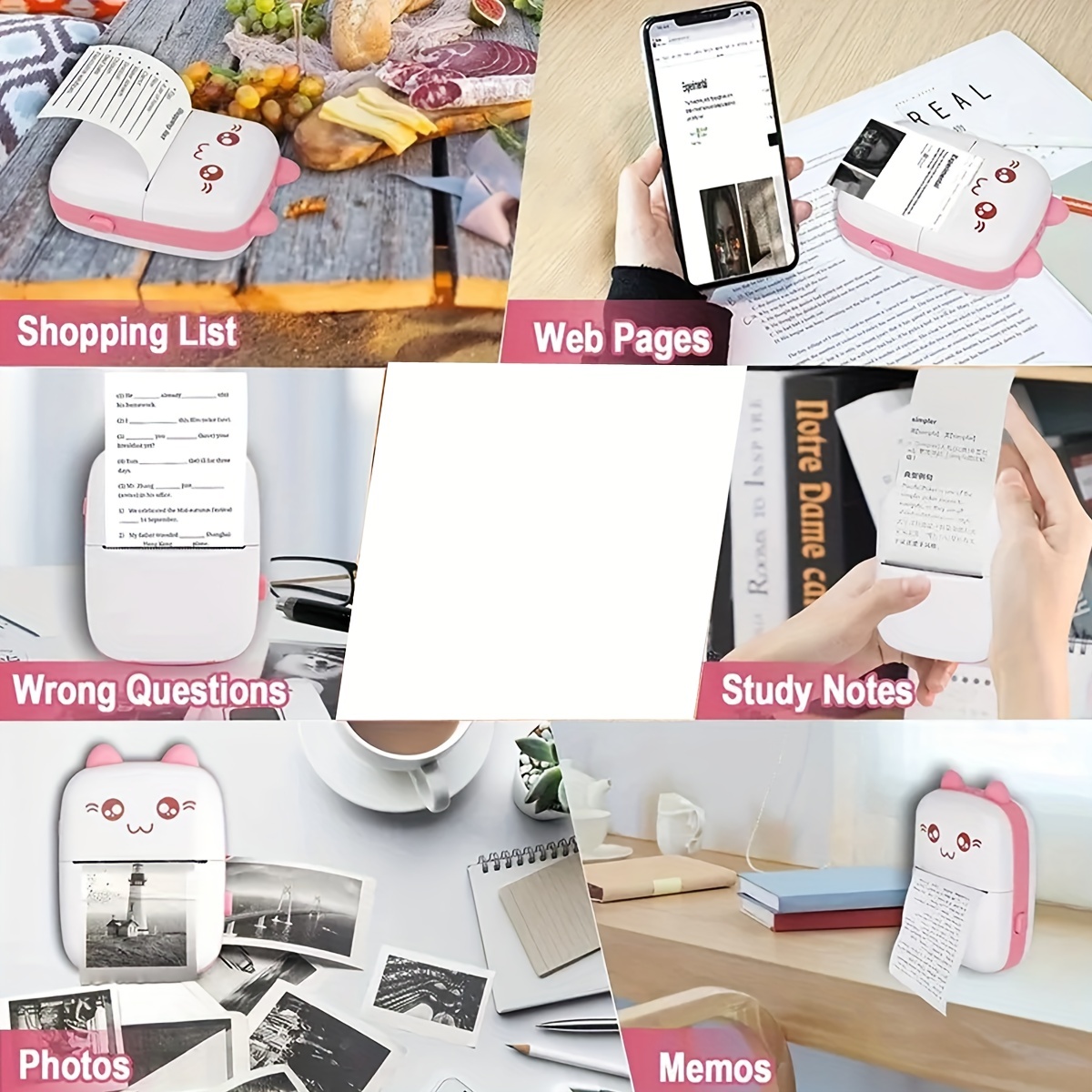 Stampante fotografica termica X5 Pocket Label Maker stampante per ricevute  Wireless 200dpi compatibile con Smartphone Android iOS per piano di lavoro  - AliExpress