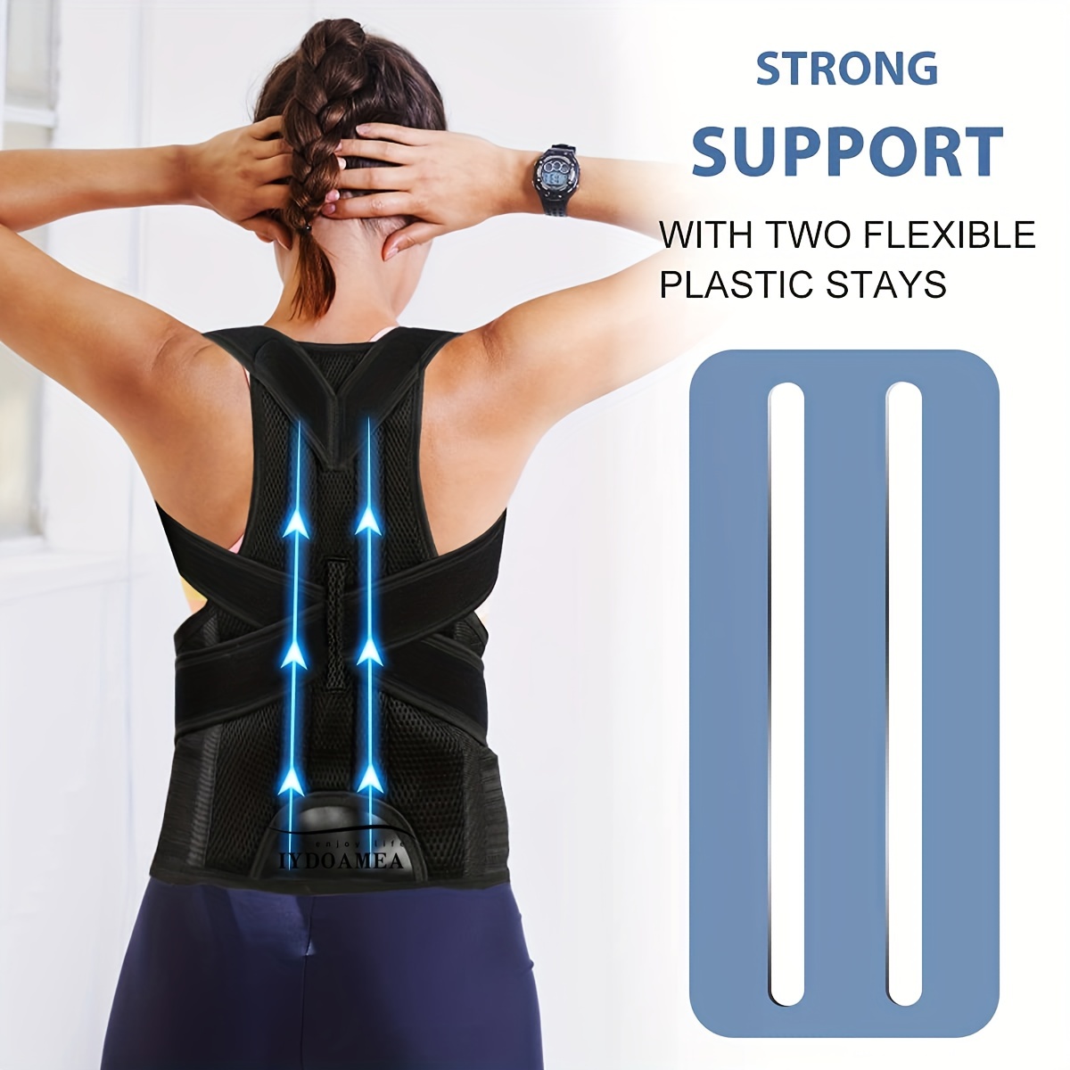 COMFYLIFE Posture Corrector for Men & Women - Back Support Belt with Splint  for Back Pain Relief - Back Straight Belt - Shoulder Support Body Belt 