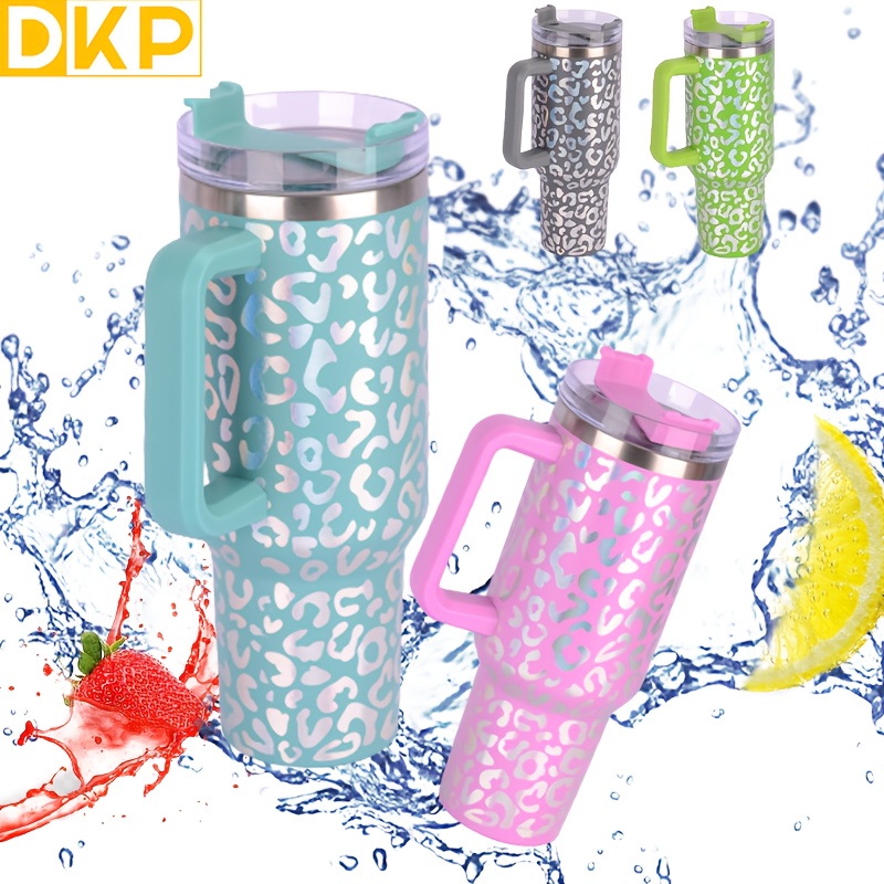 Dkp Insulated Tumbler With Handle And Straw Lid Large - Temu