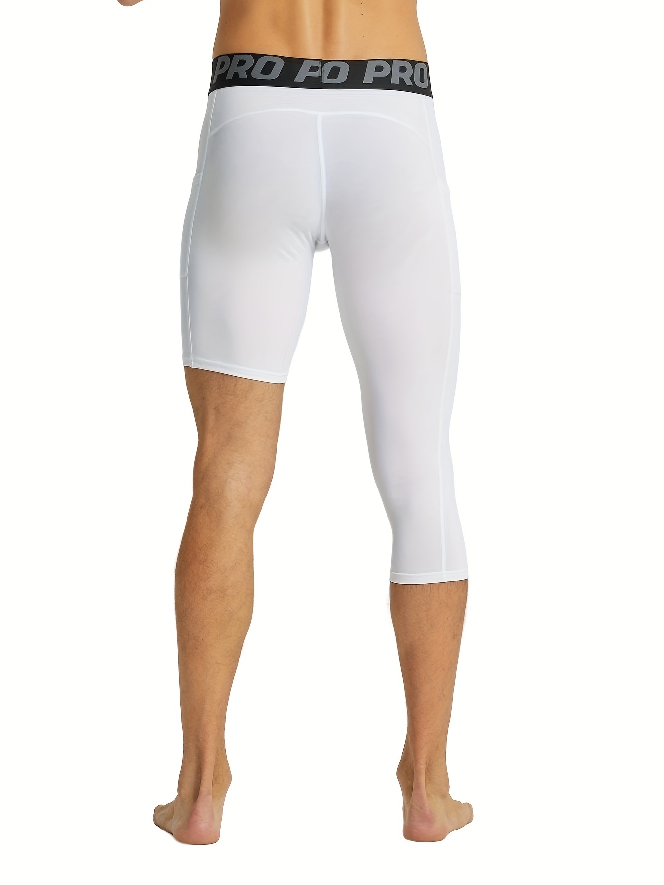 Men's Body Shaper Leggings Compression Pants 3/4 Capris One - Temu