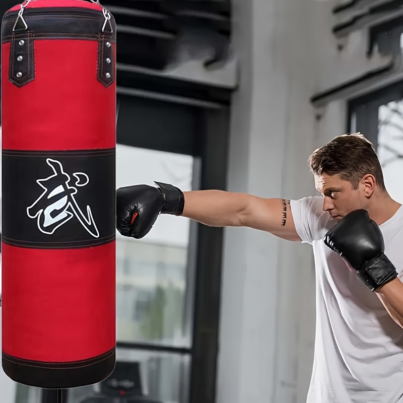 

1pc Boxing Sandbags With Chain And Hook, 80cm/100cm/120cm (31.5in/39.37in/47.24in) Punching Bag For Karate, Muay Thai, Boxing, And Gym Workouts