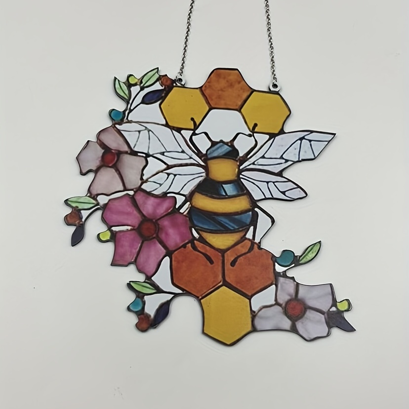 Bee Honeybee Vintage Bee Acrylic Window Decor/ Car Ornament