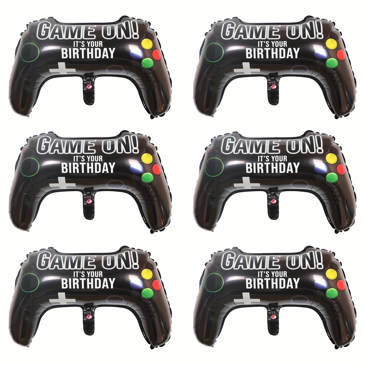 Fun Game Themed Birthday Party Balloon Set Gamepad Pull Flag - Temu