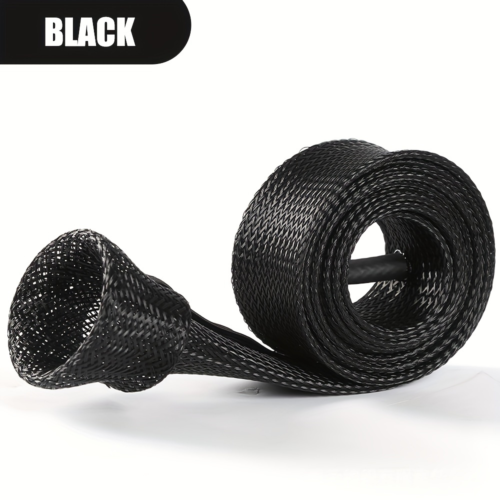 Rod Protector Sleeve Braided Mesh Reusable Telescopic Rods Protector
