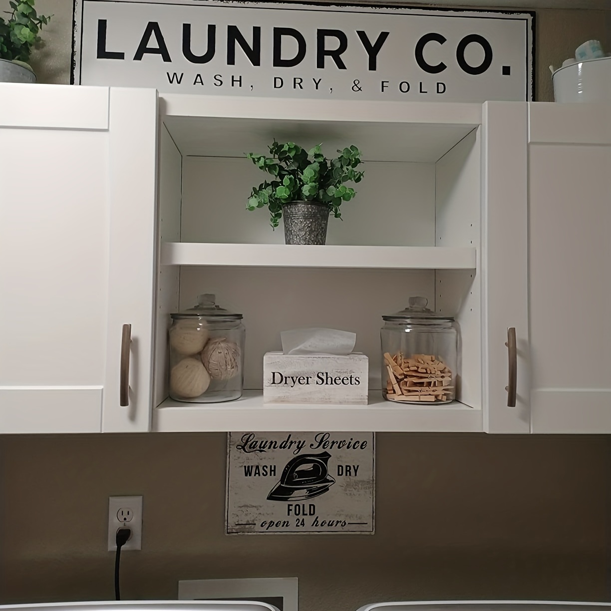 Laundry Detergent Container - Dryer Sheet Holder- Laundry Room