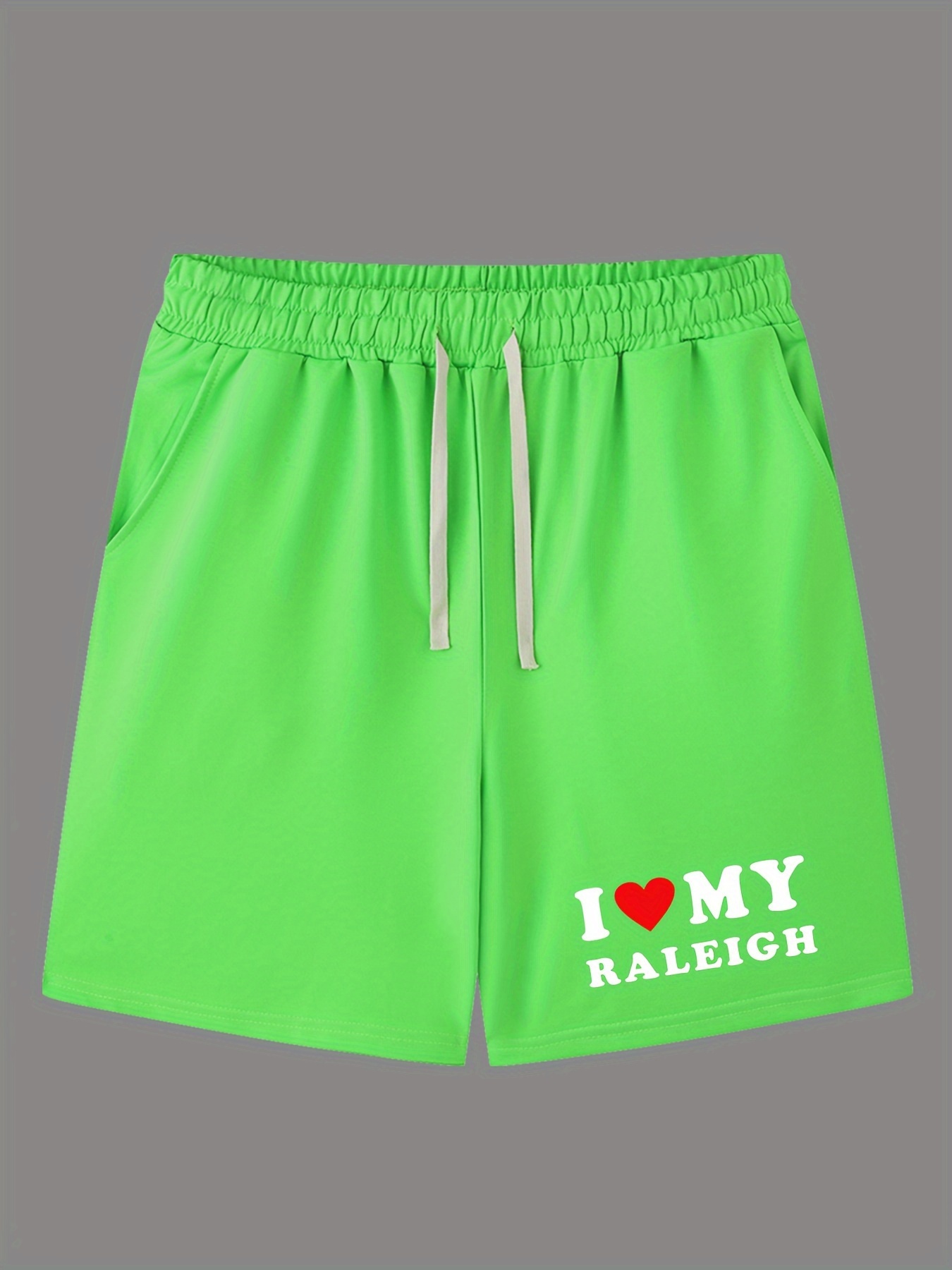 Love Raleigh Print Men's Summer Comfy Shorts Drawstrings - Temu Canada