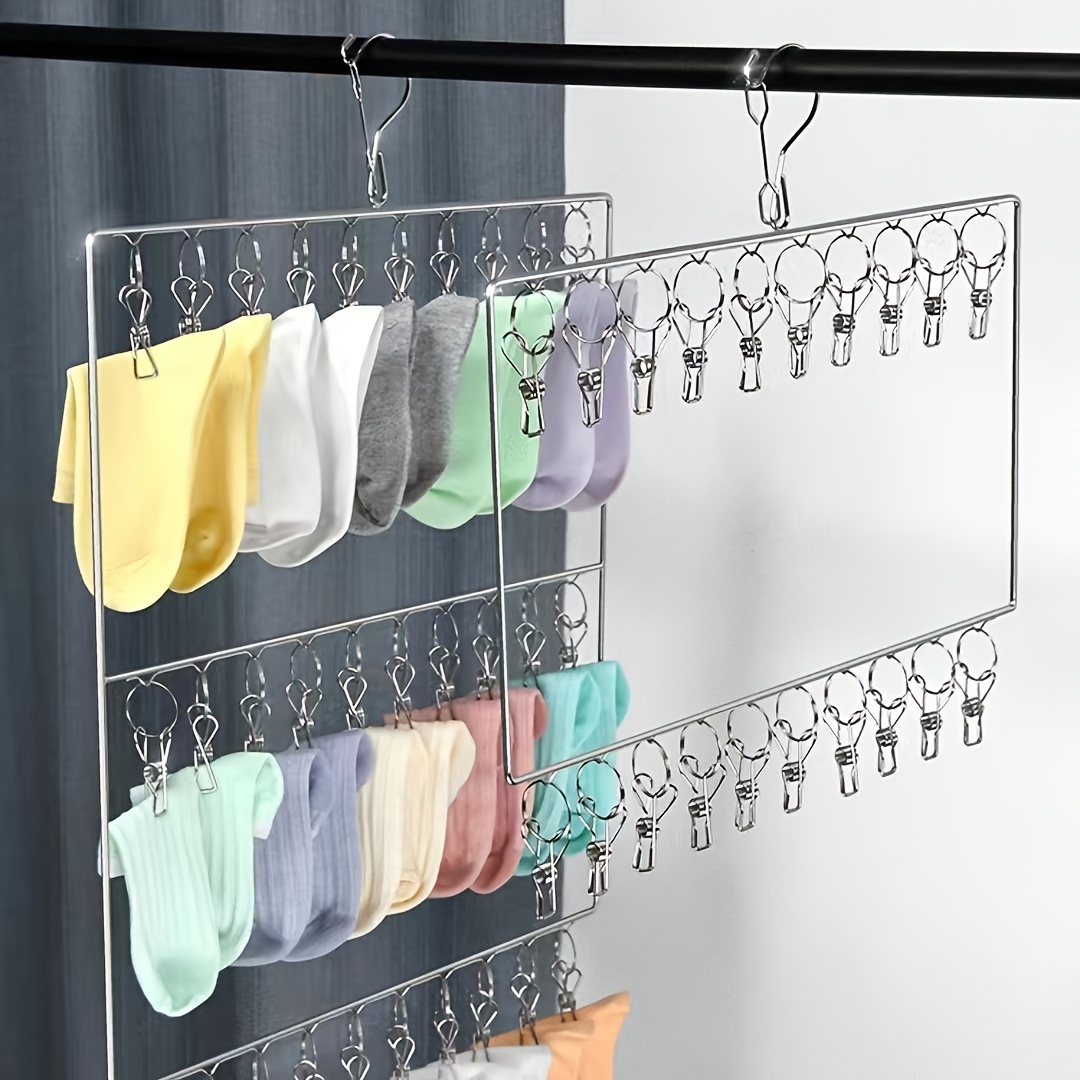 1pc Stainless Steel Clothes Hanger Rack, Wall Mounted Hanger Hook, For Home