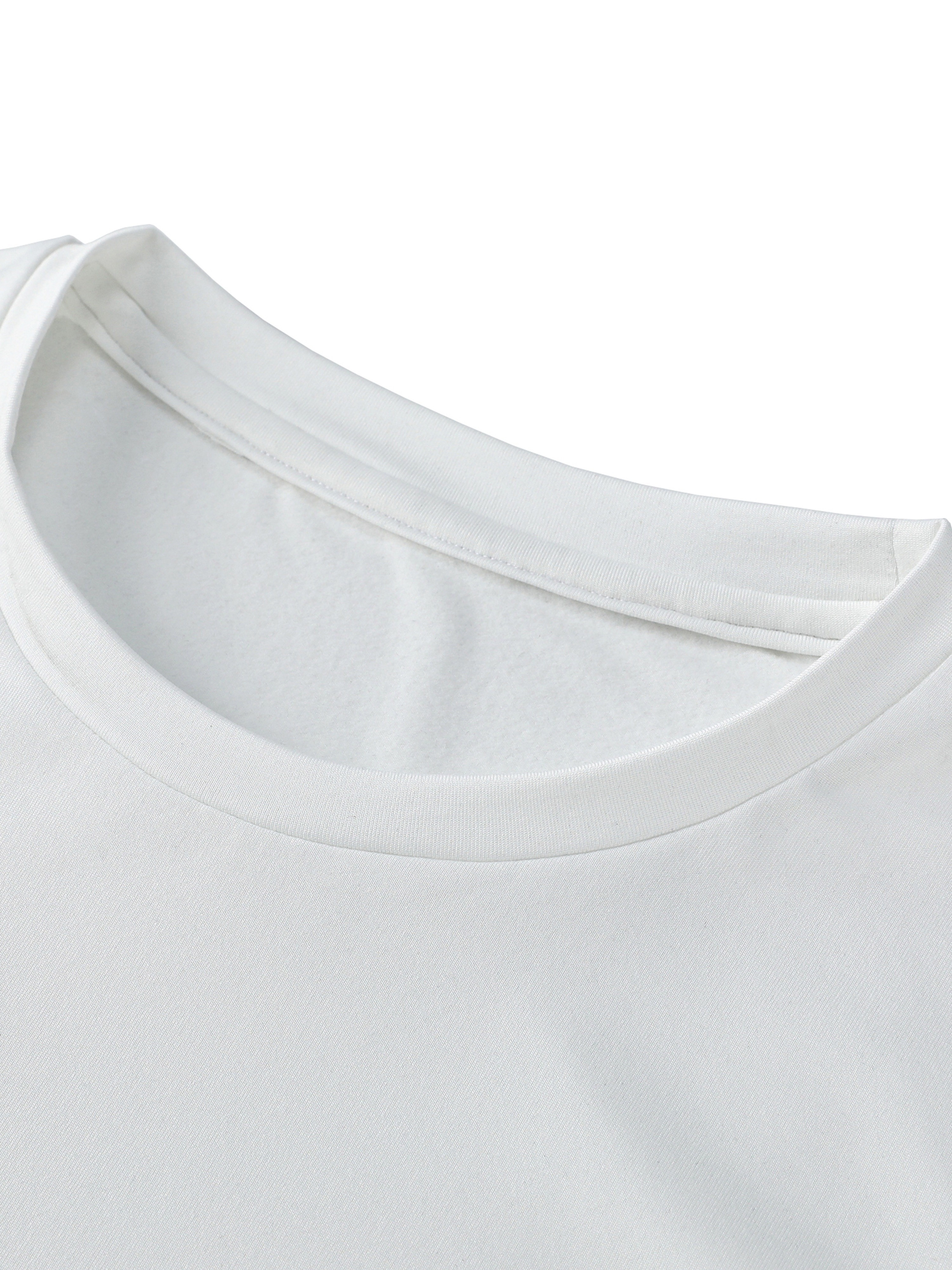Camiseta térmica de manga larga con cuello redondo para mujer, tops con  fondo de color liso, ropa de mujer