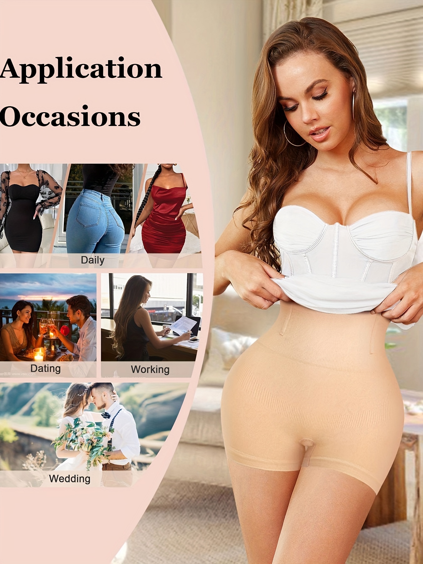 High Waist Waist Trainer for Women Shapewear Tummy Control Panties Slimming  Underwear Body Shaper Butt Lifter with Padded Hip (Color : Beige, Size :  Small) : : Clothing, Shoes & Accessories