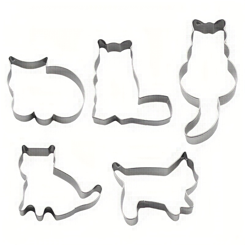 Cartoon Cat Cookie Cutters Stainless Steel Pastry - Temu