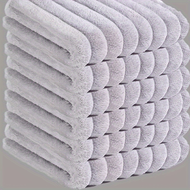 

6pcs Luxurious And Absorbent Shower Towels, Lint-free Textured Bath Towels, Oversize Fade-resistant Daily Towel, Perfect For Men And Women, Bathroom Supplies, Home Supplies
