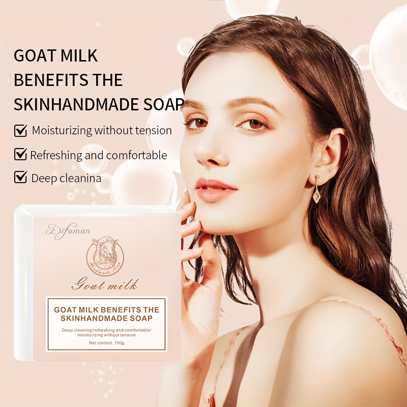 Goat Milk Soap Unique Palm Oil Can Deeply Cleanse - Temu