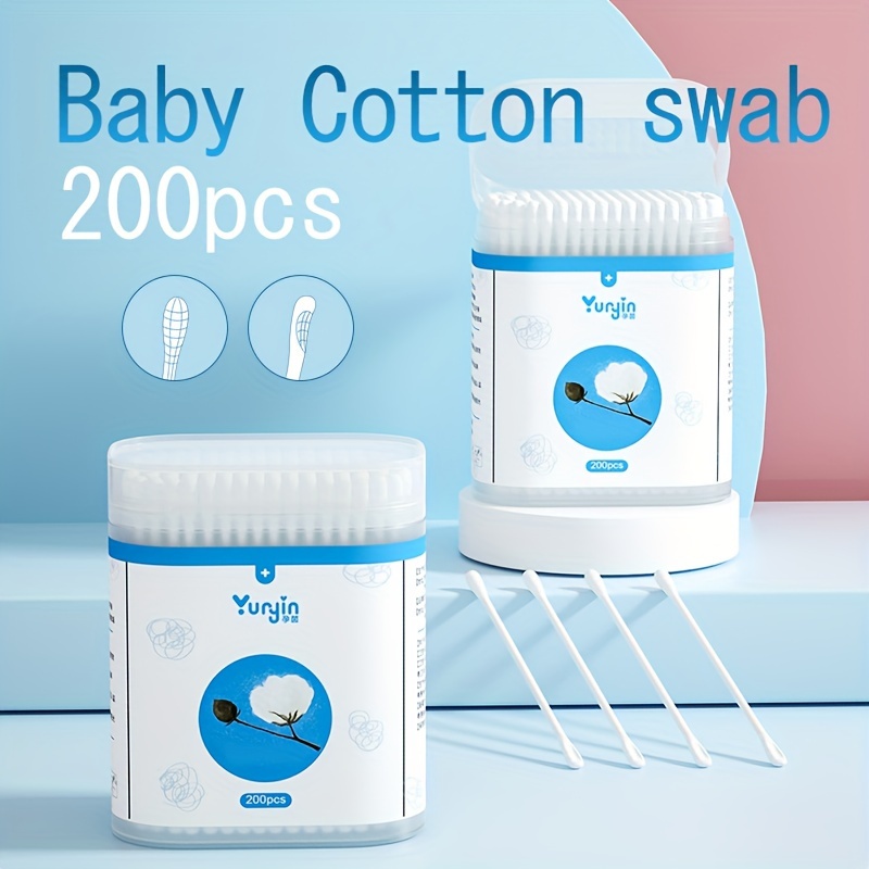 Bastoncillos de algodón para bebé, bastoncillos de papel para limpiar la  nariz y los oídos, 200 unidades (espiral y redondo) : : Bebé