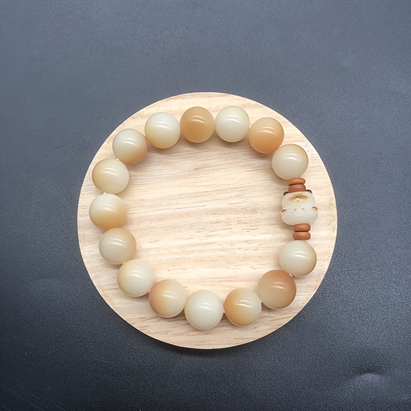 Bodhi Seed Meditation Bead Bracelet - Yellow String – Amadara