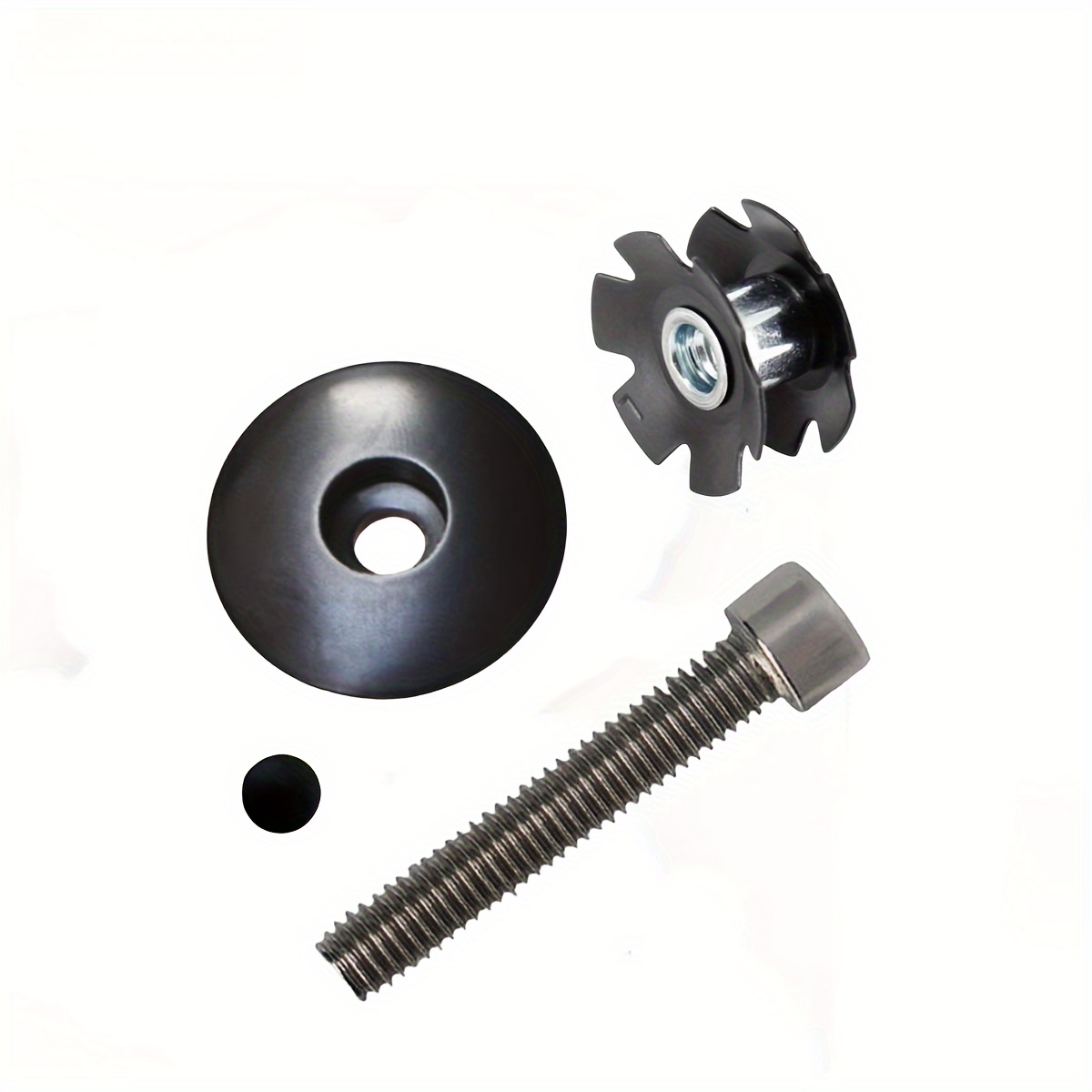 Zhiqu Bike Headset Stem Cover With Screw, Headset And Dust Cap, Fit For 1-1/8 Inch