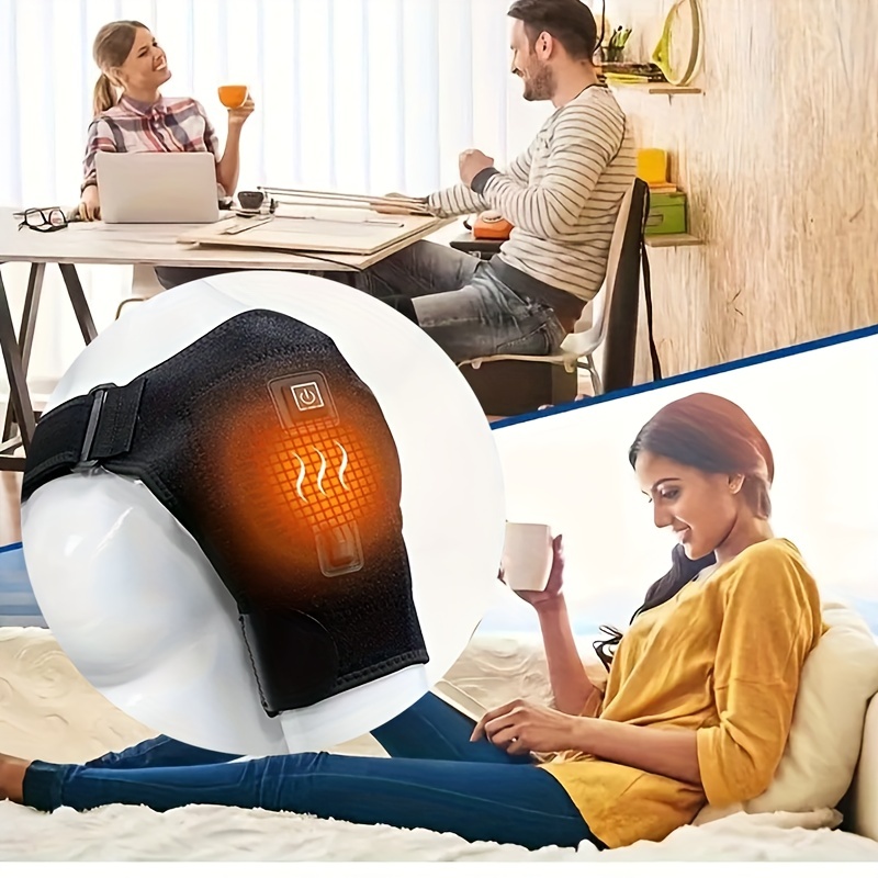 Relax With The Usb Heated Shoulder Heating Massager Brace - Temu
