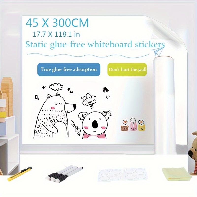 Electrostatic Whiteboard Wall Stickers, Household Removable