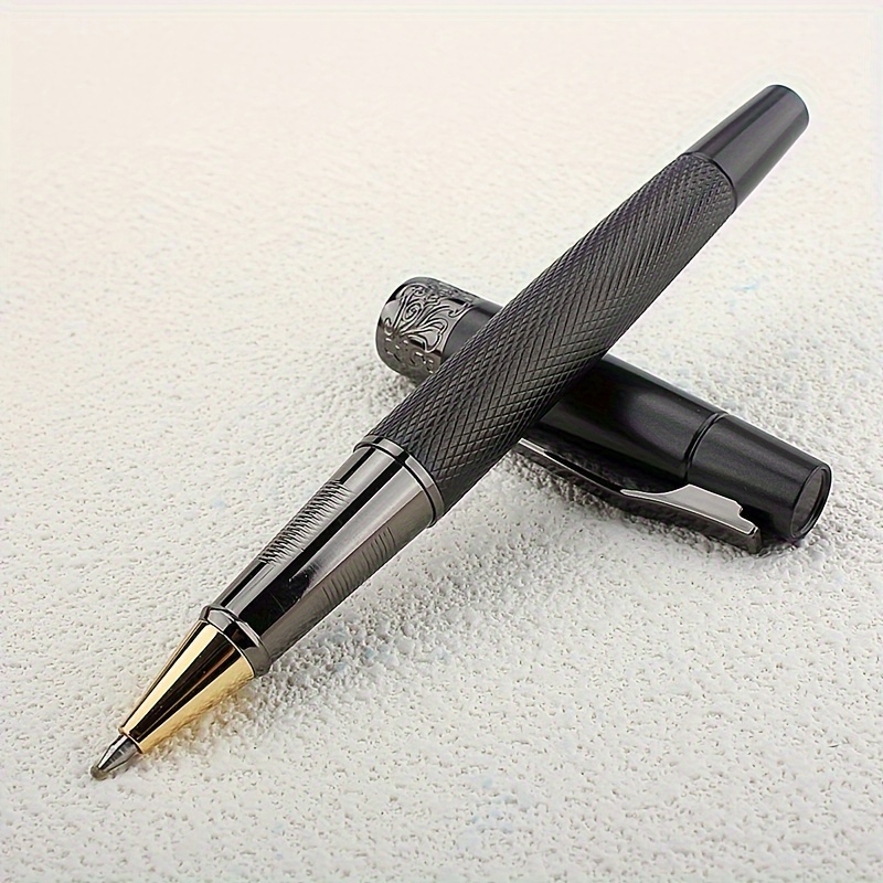 

Black Forest Metal Fountain Pen Titanium Black Roller Ball Pen Beautiful Tree Texture Excellent Writing Gift Pen