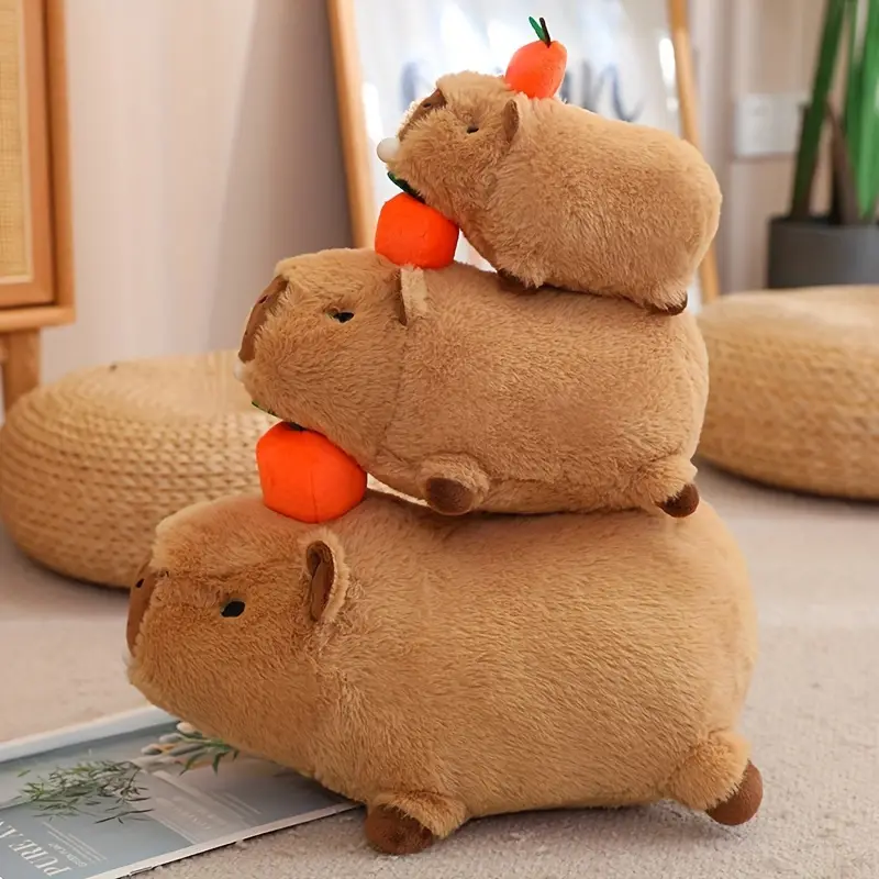Capybara En Peluche Appuyez Pour Faire Des Bulles. Animal En
