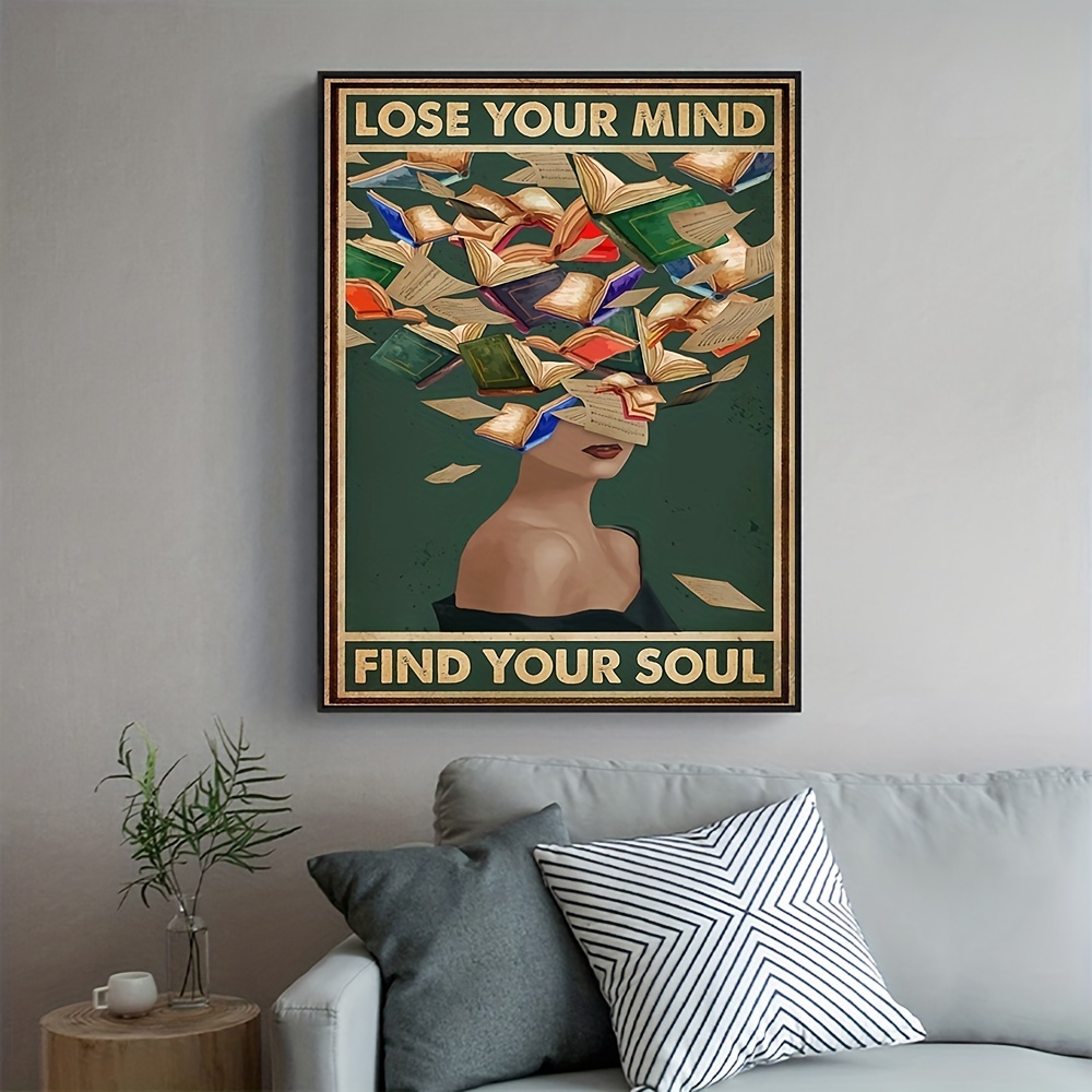 Canvas Poster Modern Art Books The Mysterious World In - Temu