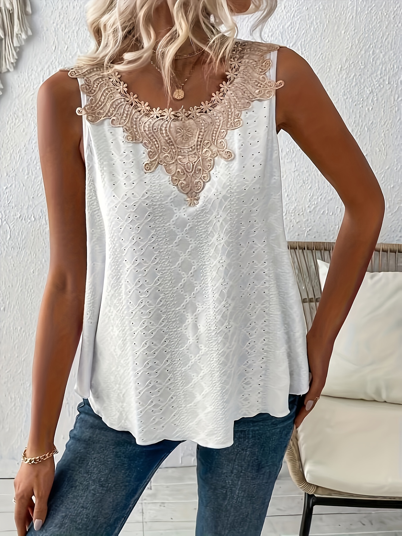 Lace Vest Top - Temu