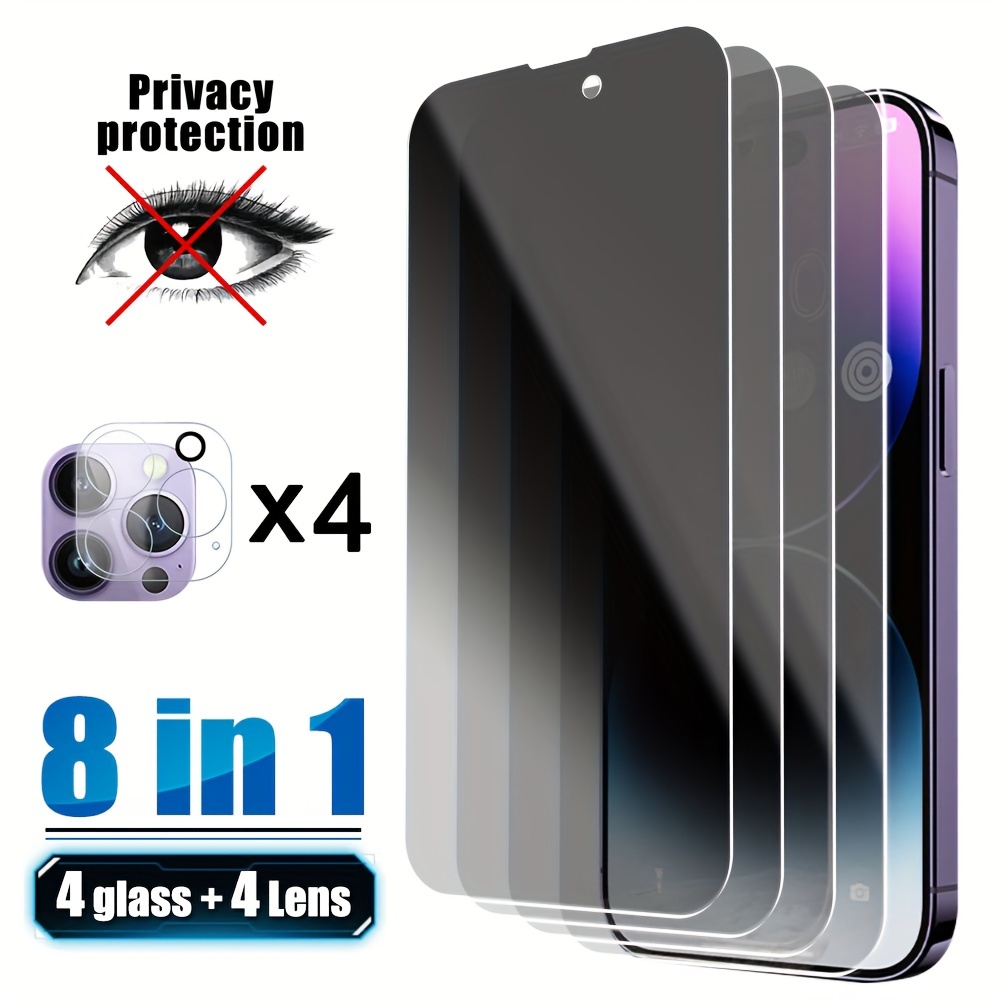 Protecteur d'Écran iPhone 12/12 Pro en Verre Trempé Confidentialité
