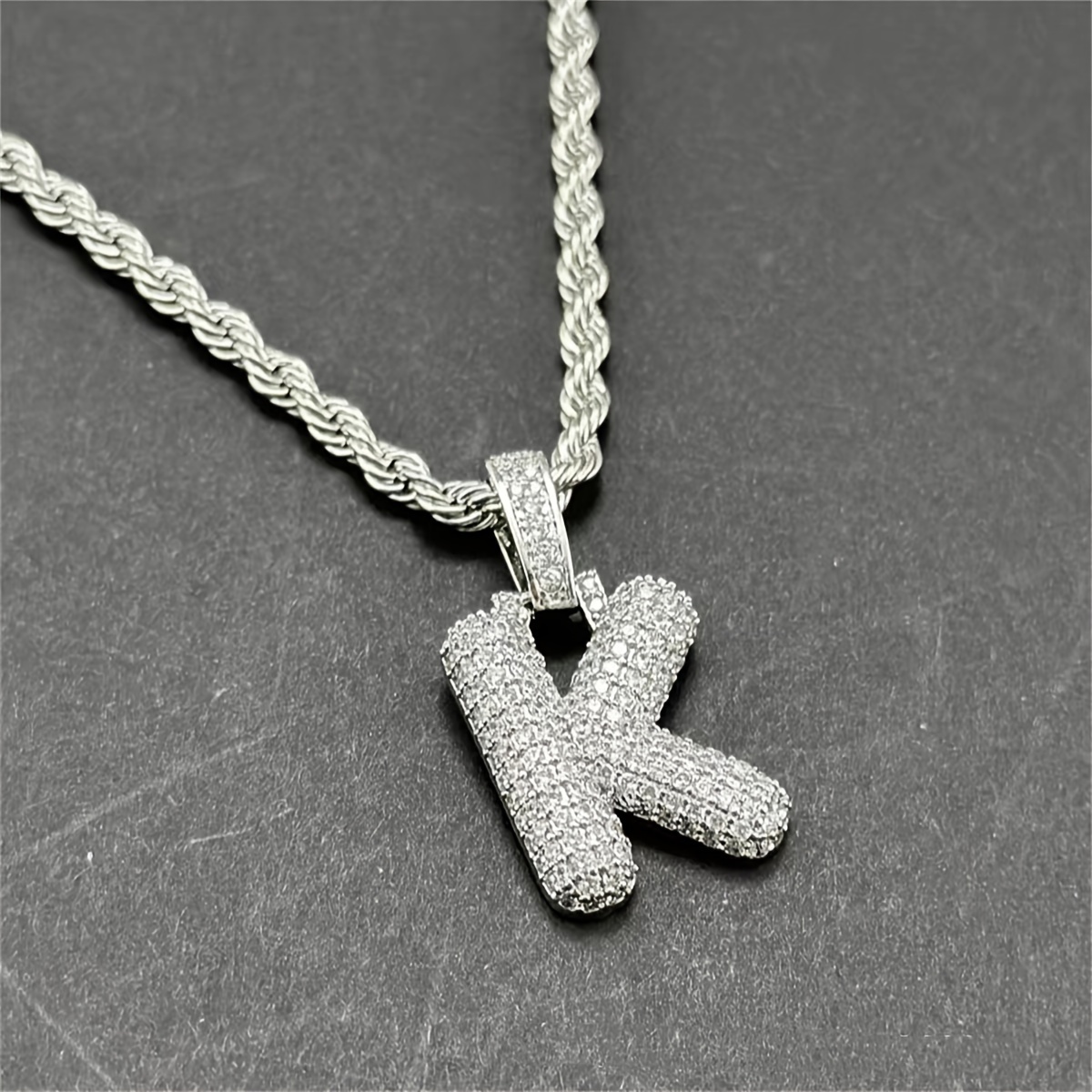 Men's Xo Pendant Necklace Sparkling Stones Hip - Pakistan