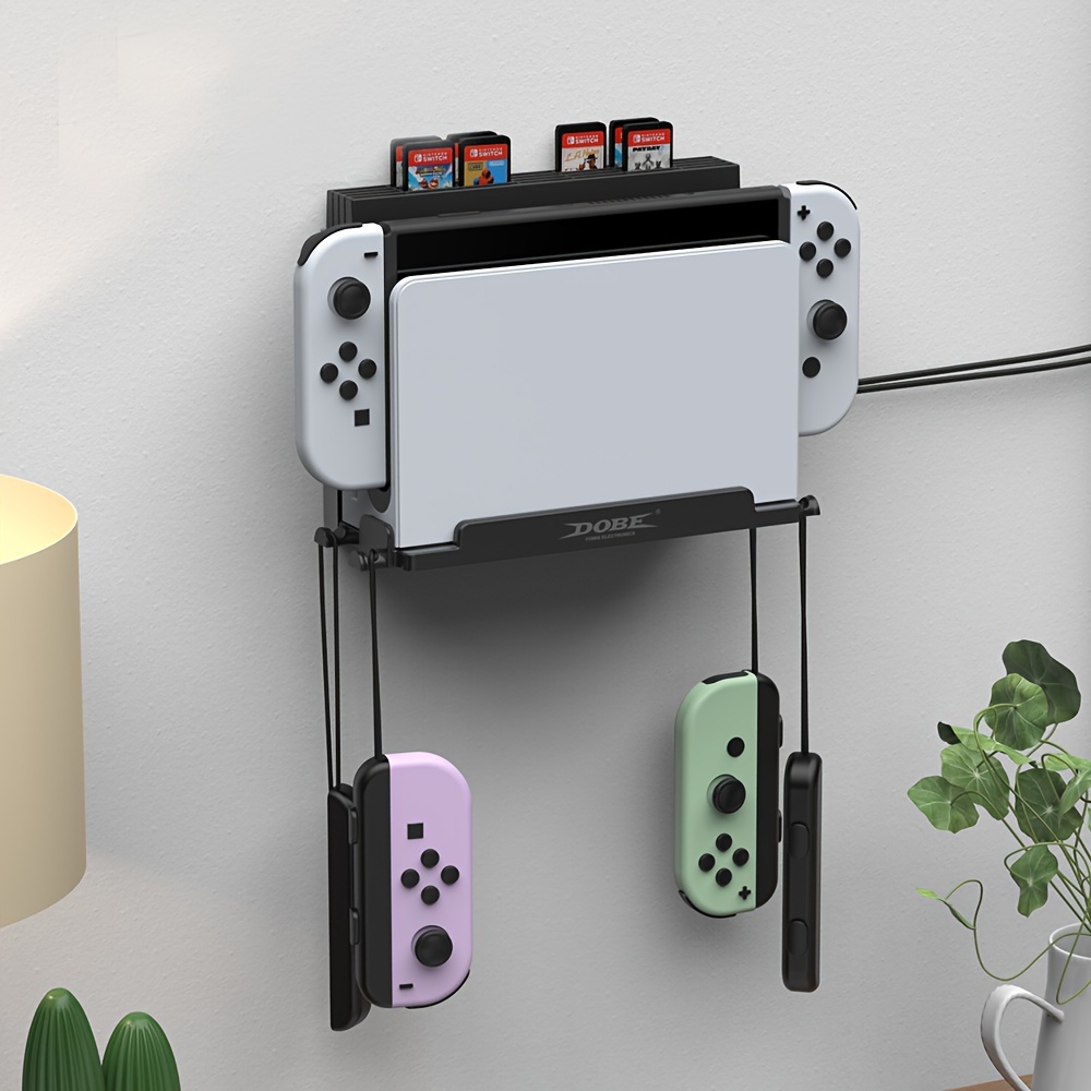 Noir-Support mural pour console Nintendo Switch et OLED, support de  protection, NS Joycon, stockage mural, pr