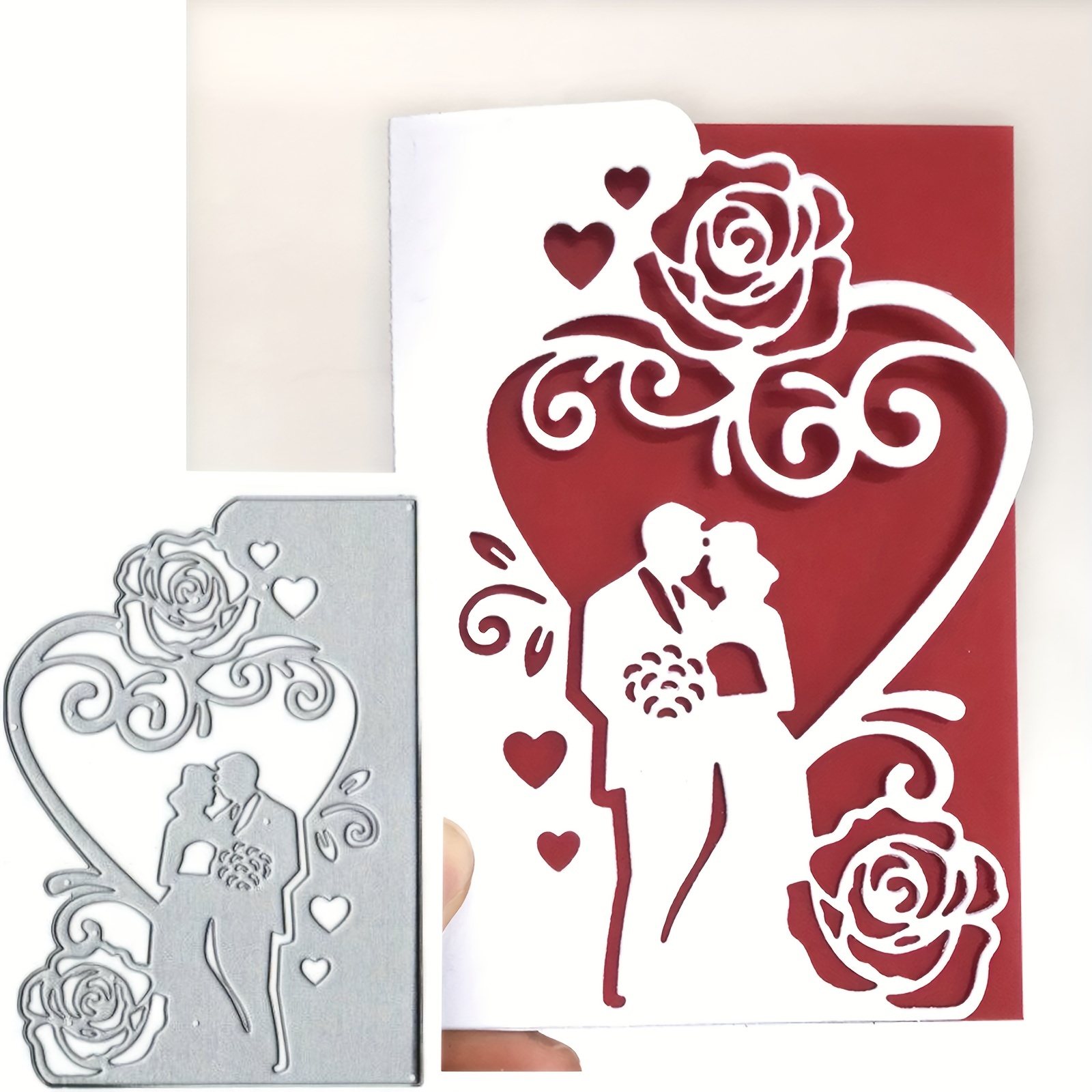 DTTBlue Couple Metal Cutting Dies for Wedding Invitation Card