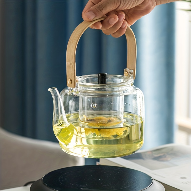 Théière en verre avec infuseur, bouilloire à thé sans danger pour la 
