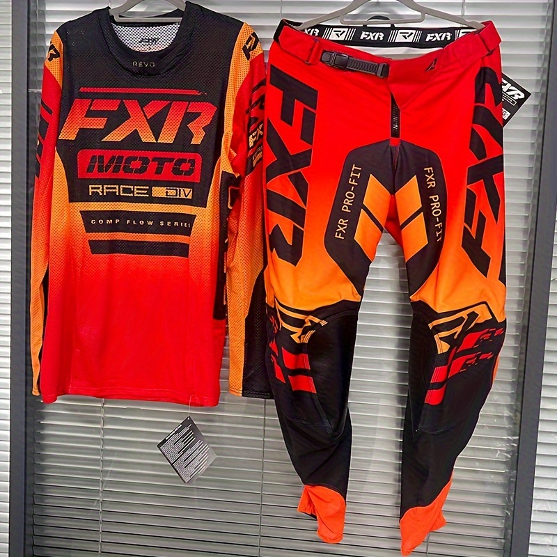 FXR 2023 REVO COMP TEQUILA SUNRISE Moto Gear Set Dirt Bike Ropa Off Road  Para Motocross Jersey Set Ropa De Motocicleta Transpirable MX Combo