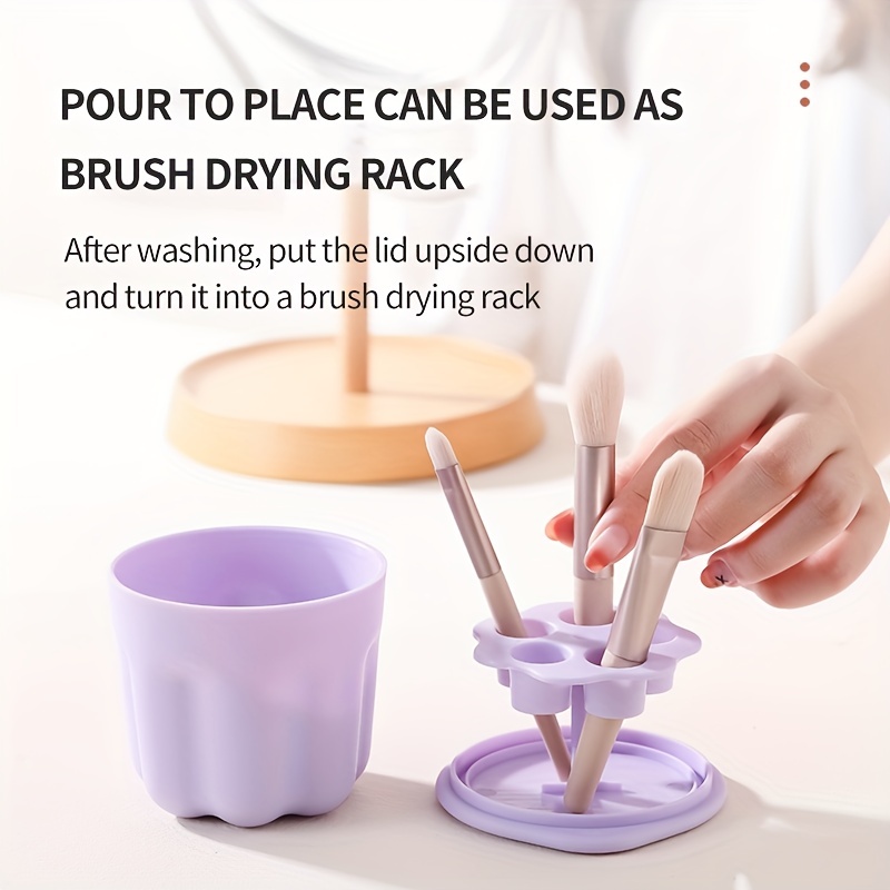Makeup Brush Drying Rack and Cleaning Kit