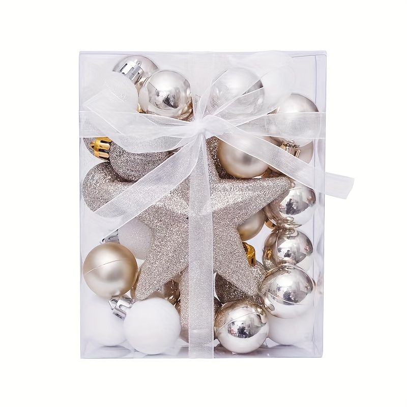 Christmas Ribbon Set With Box - Gold And Silver Ribbon For Gift