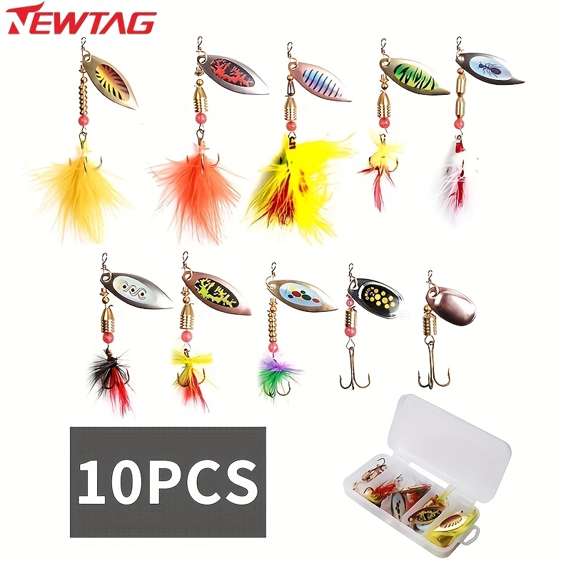 Premium Feather Fishing Lures Kit Spoon style Artificial - Temu Canada