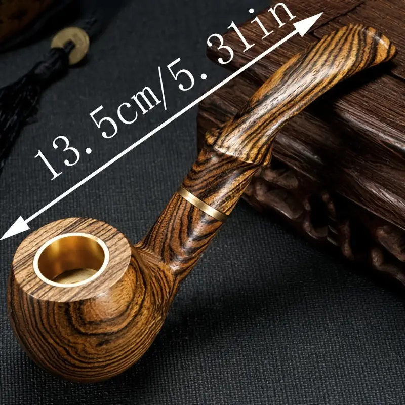 1pc full wood tobacco pipe solid wood vintage high end mens handmade cigarette holder can be washed nan wood tobacco pot two way tobacco appliance details 2