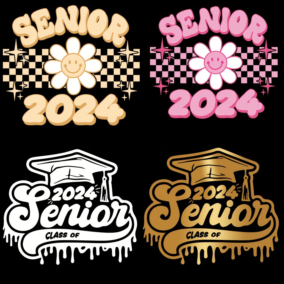 2024 Senior Class Designs Diy Iron Patches Ready Press - Temu