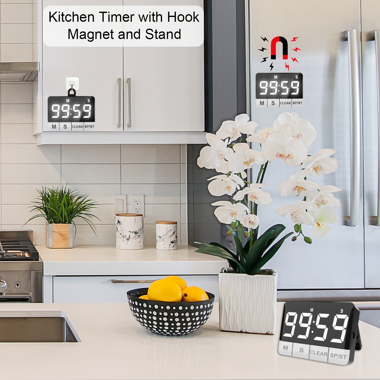 Digital Kitchen Timers 120db Timers Large Led Display - Temu
