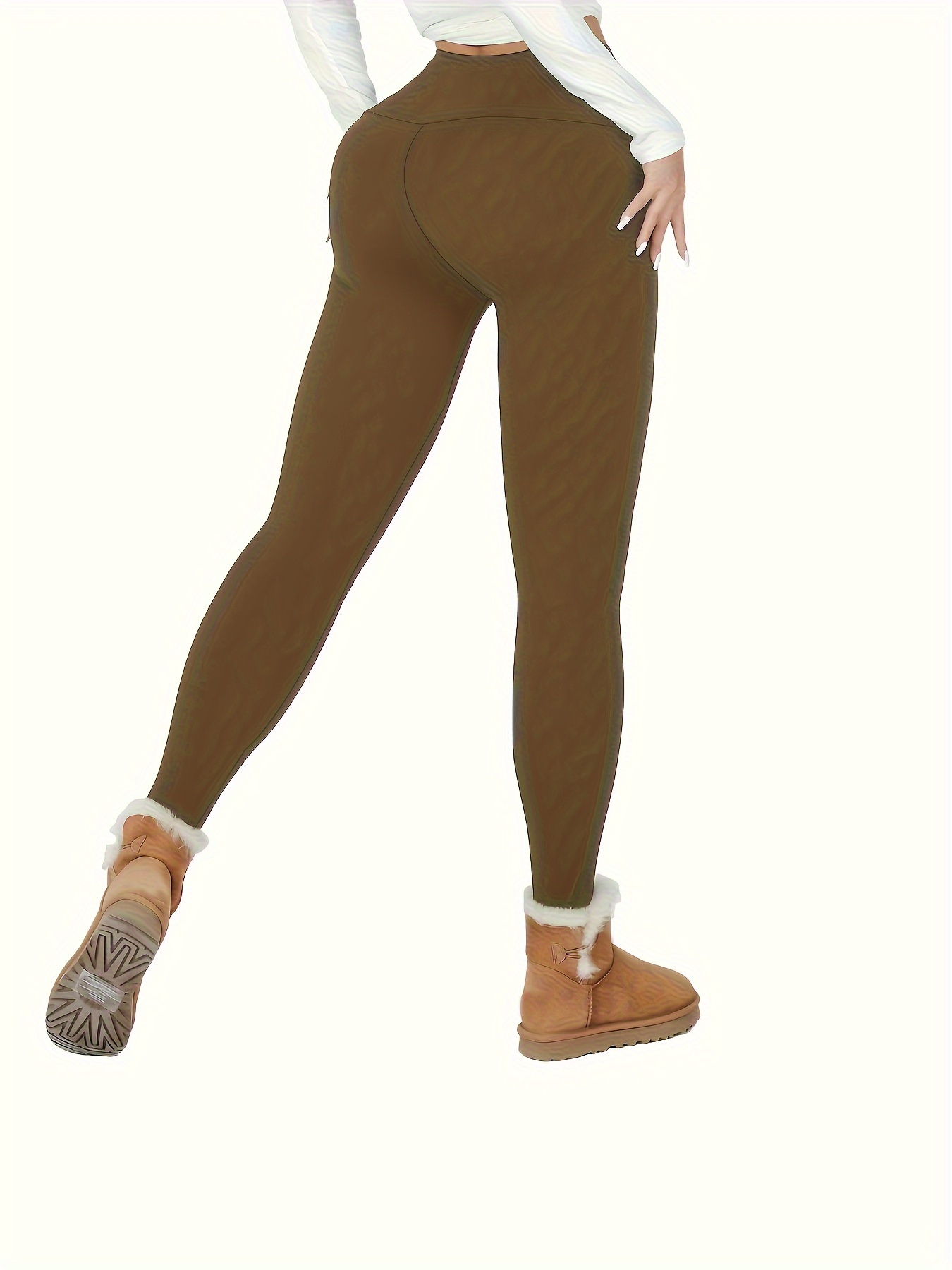 Aoliks Women's Fleece Lined Leggings Soft High Waist Slimming Warm Leggings  Winter Workout Yoga Pants, Black/Beige/Brown, Large-X-Large : :  Clothing, Shoes & Accessories